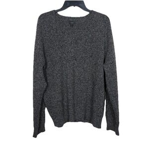 J. Crew 100% Lambs Wool Men's V-Neck Sweater Preppy Office Brown/Black Fleck